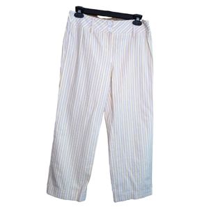 Loft yellow stripe Capri pants